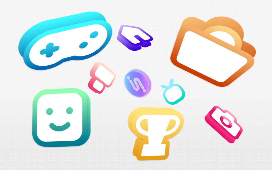 A decorative image featuring some assets from iiSU.